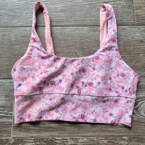 Beach Rio x LoveShackFancy Size Small Anna Ribbed Bra - Picture 2 of 5